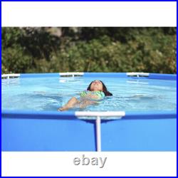 10ft Steel Frame Garden Swimming Pool & Filter Pump 76cm Deep Kids Paddling