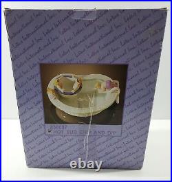 1995 Lotus Chip and Dip Hot Tub Swimming Pool Take a Dip Ceramic Set in Box