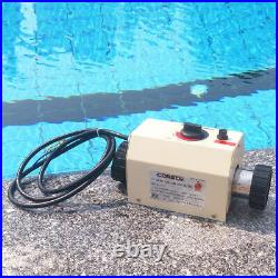 220V 3KW Swimming Pool SPA Hot Tub Water Heater Electric Thermostat Heating Pump