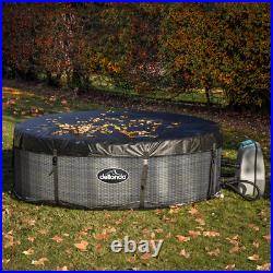 Dellonda Inflatable Hot Tub Spa 4-6 Person With Smart Pump Rattan Effect DL91