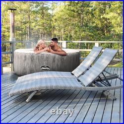 Dellonda Inflatable Hot Tub Spa 4-6 Person With Smart Pump Wood Effect DL89