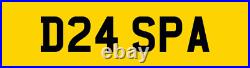 Hot Tub Company Van Reg Number Plate D24 Spa All Fees Paid / Swimming Pool Water