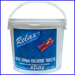 Premium Brand 200g (3) inch Chlorine Tablets 5kg Relax Swimming Pools