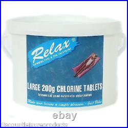 Relax Large 200G Chlorine Tablets Swimming Pool Chemical Sanitiser