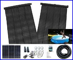 Total Solar Swimming Pool Hot Water Heating Mat, 20w Solar Panel & Pump