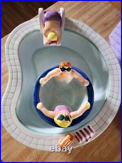VTG 1995 Lotus Swimming Pool & Hot Tub Chip/Dip Set Silly! VIRAL-RARE-TRENDING