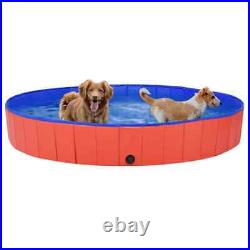 VidaXL Foldable Dog Swimming Pool Red 200x30 cm PVC UK HOT