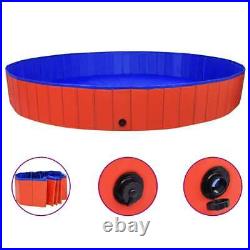VidaXL Foldable Dog Swimming Pool Red 300x40 cm PVC UK HOT