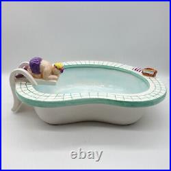 Vintage 1995 Lotus Swim Pool & Hot Tub Chip Take A Dip Serving Party Set Ceramic