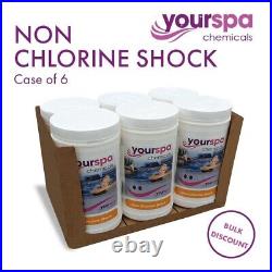 Yourspa Non Chlorine Shock 1Kg x 6 Pack for Hot Tub Spa Swimming Pool Chemicals